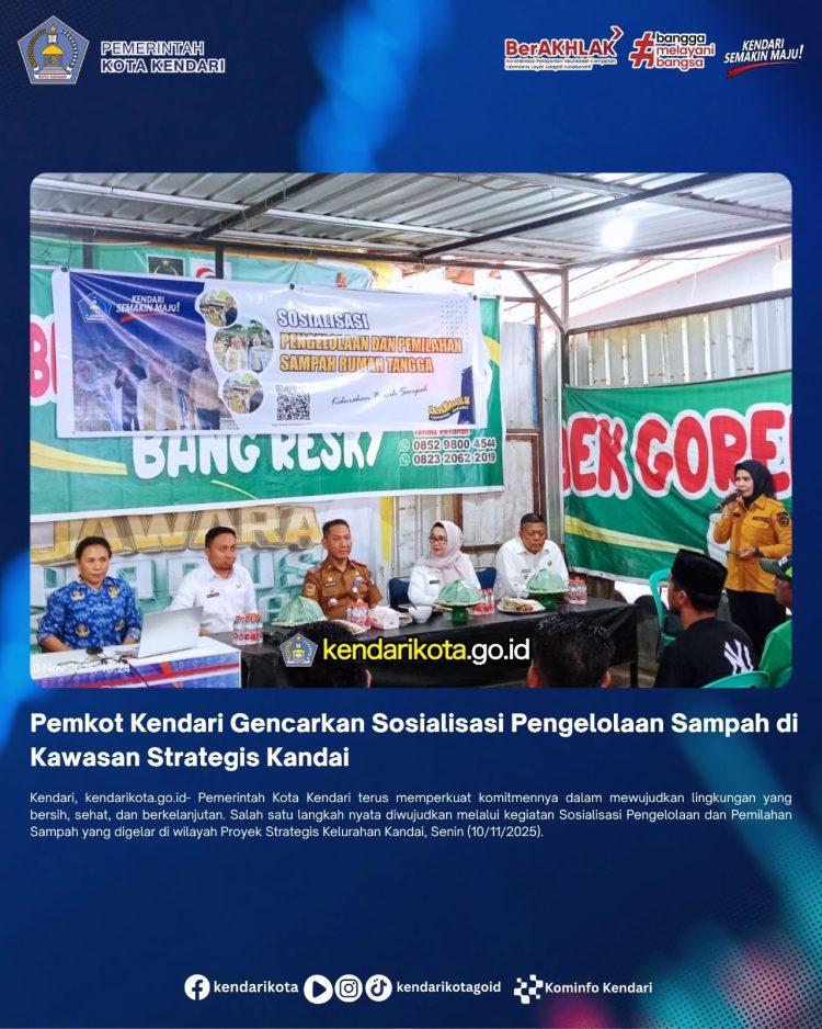 Pemkot Kendari Gencarkan Sosialisasi Pengelolaan Sampah di Kawasan Strategis Kandai