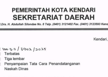 Penyampaian Tata Cara Penandatanganan Naskah Dinas