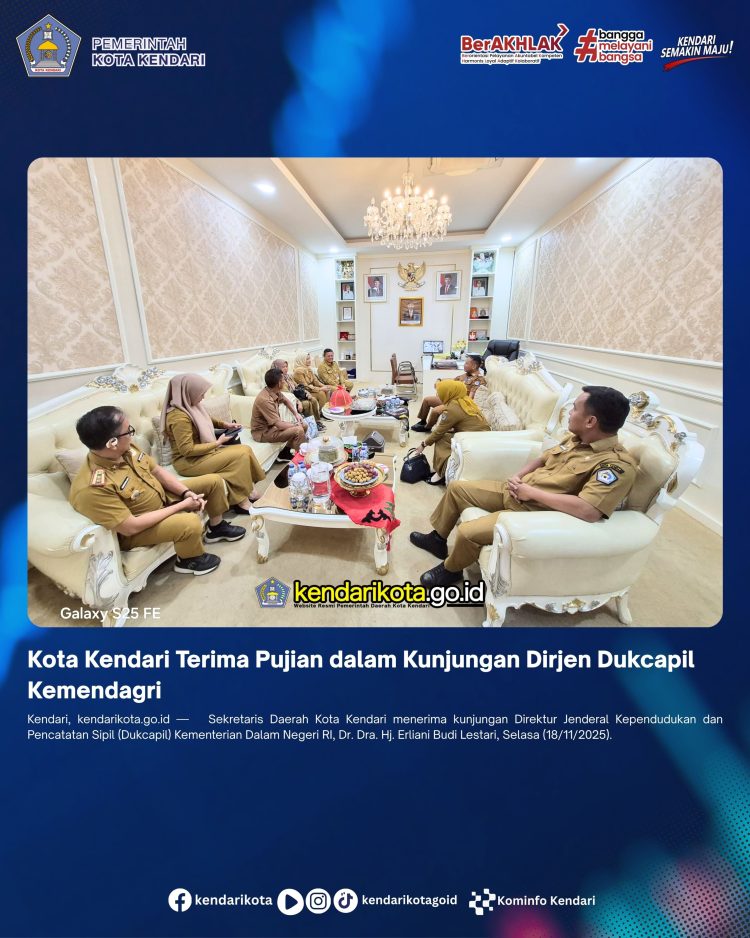 Kota Kendari Terima Pujian dalam Kunjungan Dirjen Dukcapil Kemendagri