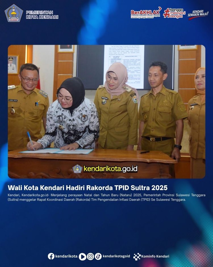 Wali Kota Kendari Hadiri Rakorda TPID Sultra 2025