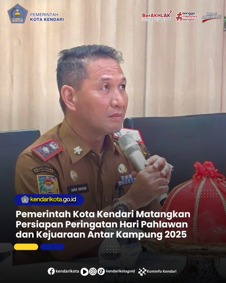 Pemerintah Kota Kendari Matangkan Persiapan Peringatan Hari Pahlawan dan Kejuaraan Antar Kampung 2025
