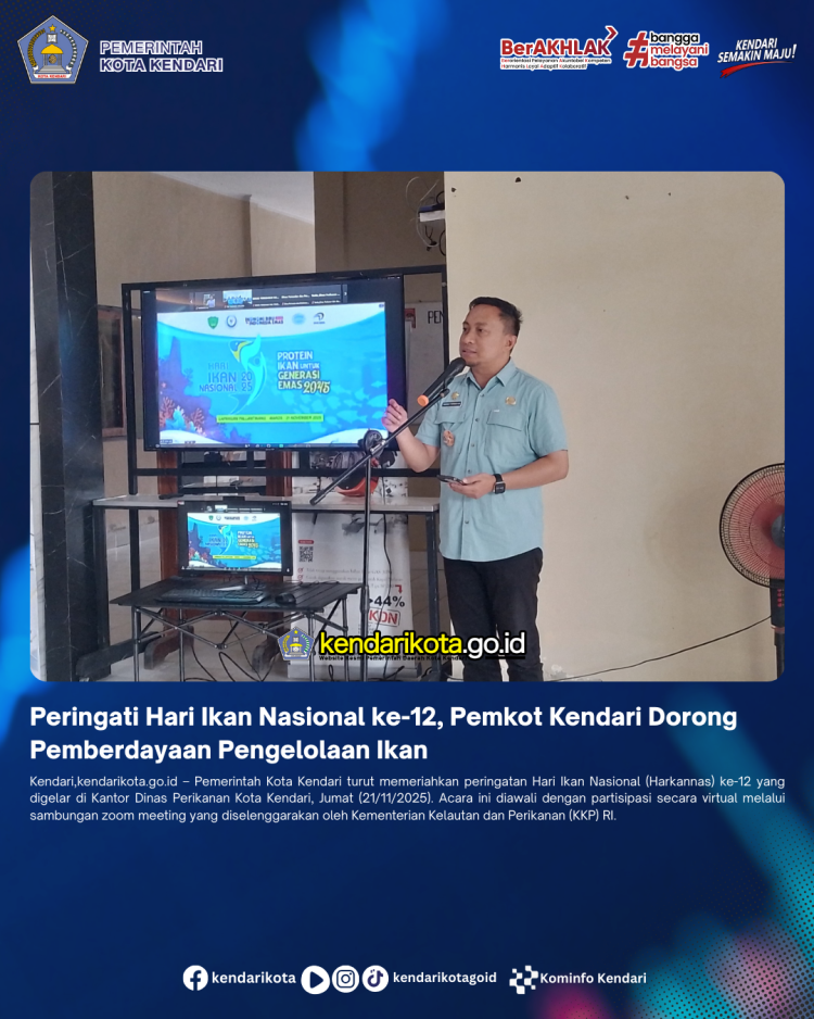 Peringati Hari Ikan Nasional ke-12, Pemkot Kendari Dorong Pemberdayaan Pengelolaan Ikan