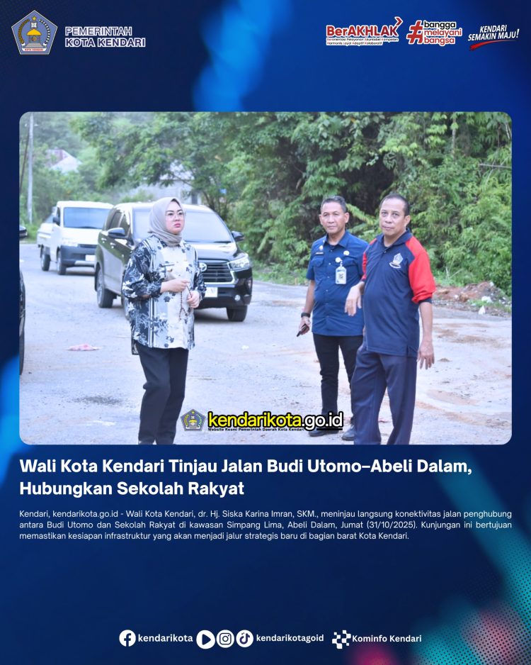 Wali Kota Kendari Tinjau Jalan Budi Utomo–Abeli Dalam, Hubungkan Sekolah Rakyat