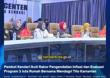 Pemkot Kendari Ikuti Rakor Pengendalian Inflasi dan Evaluasi Program 3 Juta Rumah Bersama Mendagri Tito Karnavian