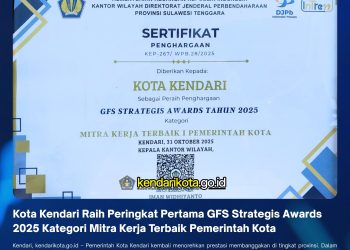 Kota Kendari Raih Peringkat Pertama GFS Strategis Awards 2025 Kategori Mitra Kerja Terbaik Pemerintah Kota