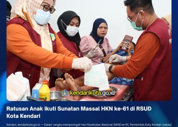 Ratusan Anak Ikuti Sunatan Massal HKN ke-61 di RSUD Kota Kendari