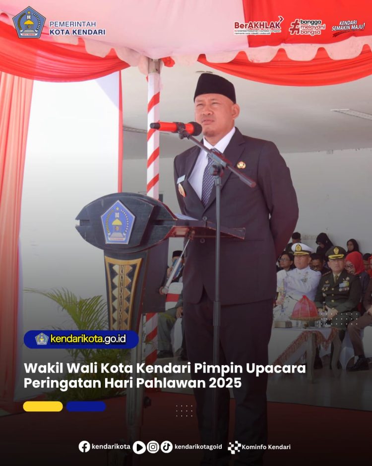 Wakil Wali Kota Kendari Pimpin Upacara Peringatan Hari Pahlawan 2025