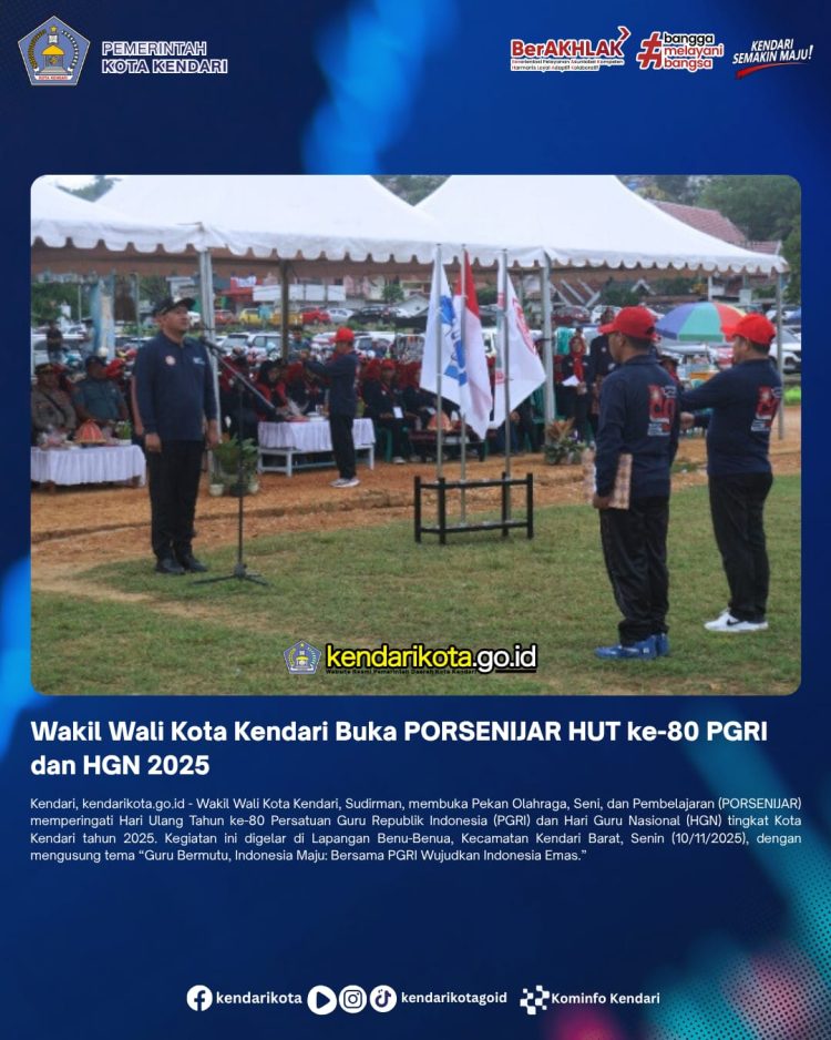 Wakil Wali Kota Kendari Buka PORSENIJAR HUT ke-80 PGRI dan HGN 2025