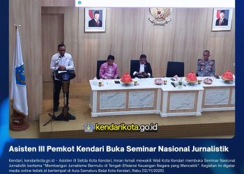 Asisten III Pemkot Kendari Buka Seminar Nasional Jurnalistik