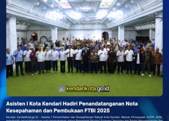 Asisten I Kota Kendari Hadiri Penandatanganan Nota Kesepahaman dan Pembukaan FTBI 2025