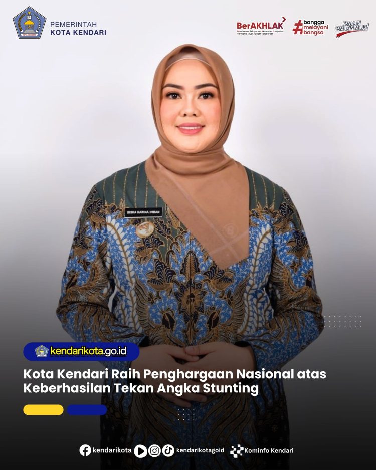 Kota Kendari Raih Penghargaan Nasional atas Keberhasilan Tekan Angka Stunting