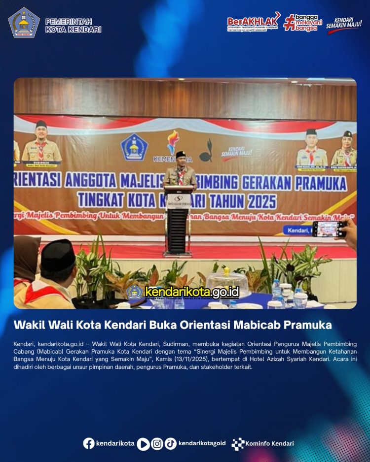 Wakil Wali Kota Kendari Buka Orientasi Mabicab Pramuka