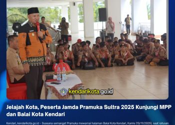 Jelajah Kota, Peserta Jamda Pramuka Sultra 2025 Kunjungi MPP dan Balai Kota Kendari