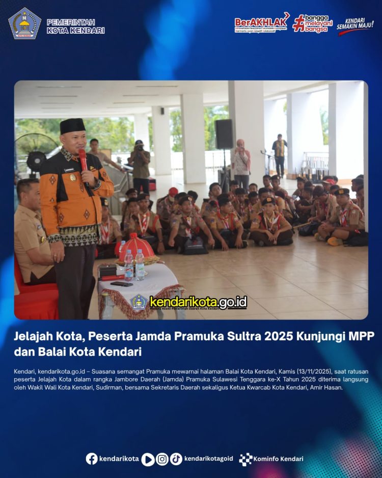 Jelajah Kota, Peserta Jamda Pramuka Sultra 2025 Kunjungi MPP dan Balai Kota Kendari