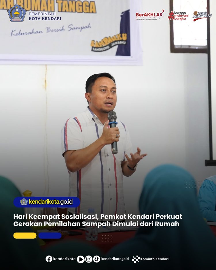 Hari Keempat Sosialisasi, Pemkot Kendari Perkuat Gerakan Pemilahan Sampah Dimulai dari Rumah