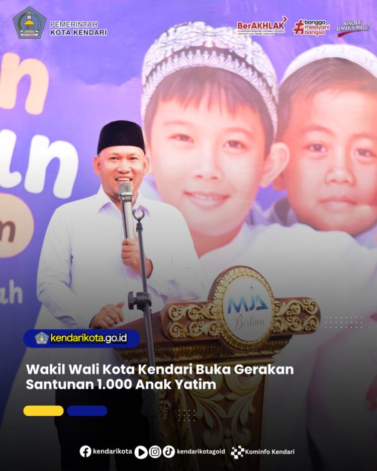 Wakil Wali Kota Kendari Buka Gerakan Santunan 1.000 Anak Yatim