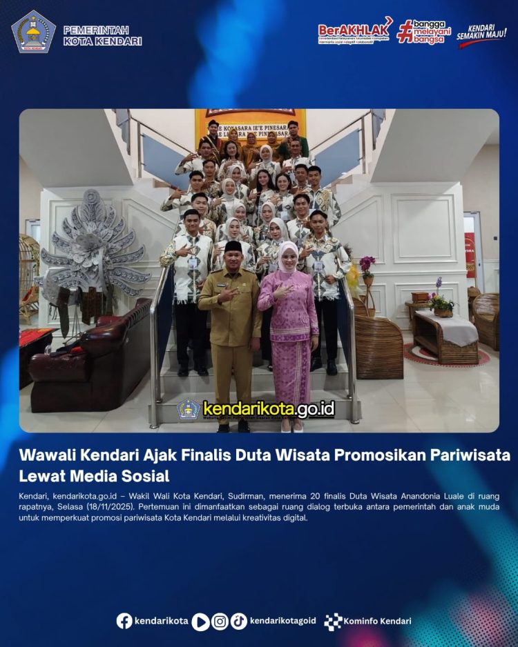 Wawali Kendari Ajak Finalis Duta Wisata Promosikan Pariwisata Lewat Media Sosial