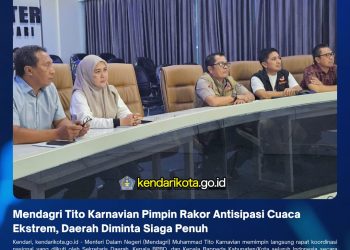 Mendagri Tito Karnavian Pimpin Rakor Antisipasi Cuaca Ekstrem, Daerah Diminta Siaga Penuh
