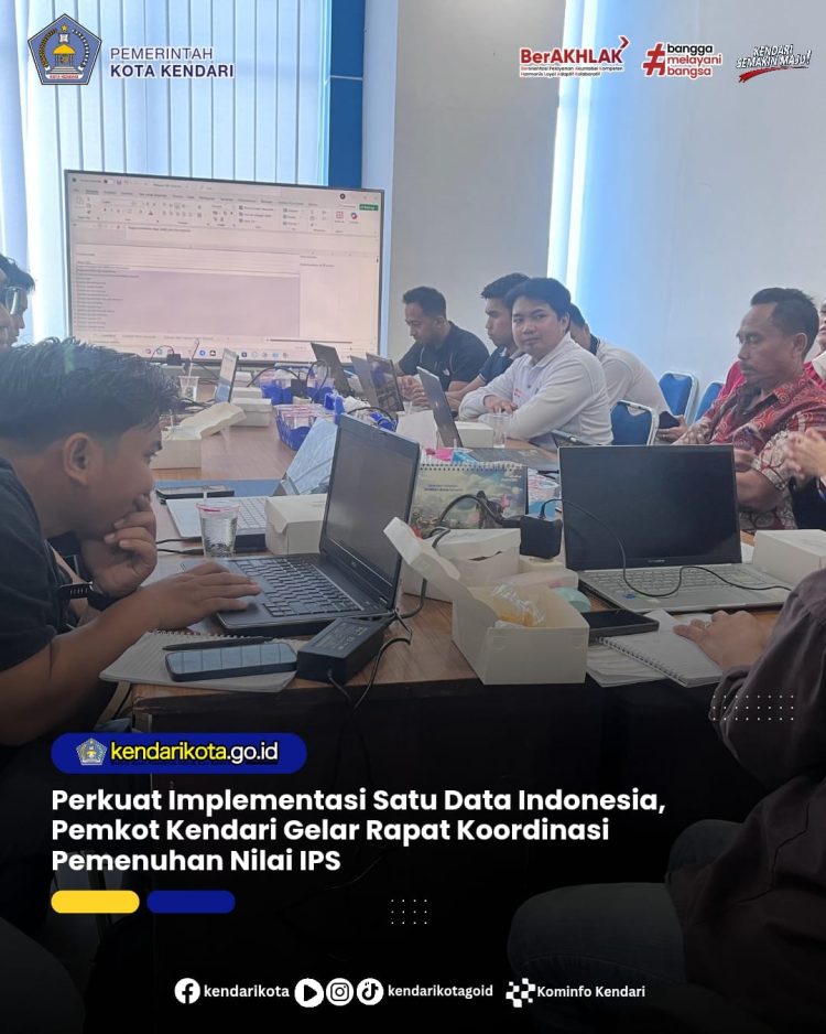 Perkuat Implementasi Satu Data Indonesia, Pemkot Kendari Gelar Rapat Koordinasi Pemenuhan Nilai IPS