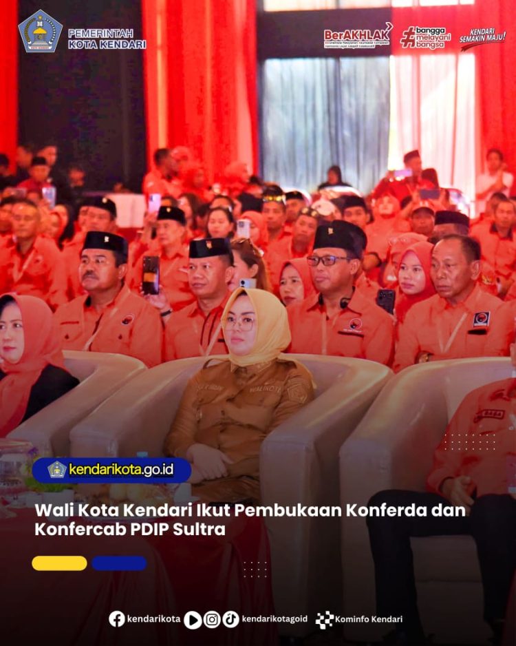 Wali Kota Kendari Ikut Pembukaan Konferda dan Konfercab PDIP Sultra