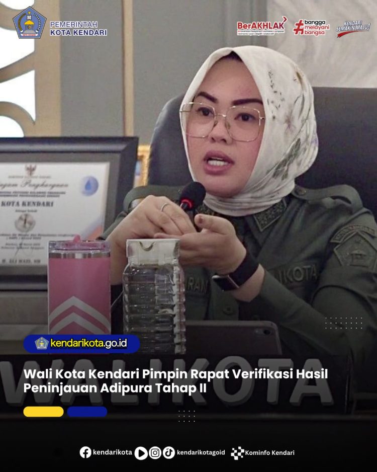 Wali Kota Kendari Pimpin Rapat Verifikasi Hasil Peninjauan Adipura Tahap II