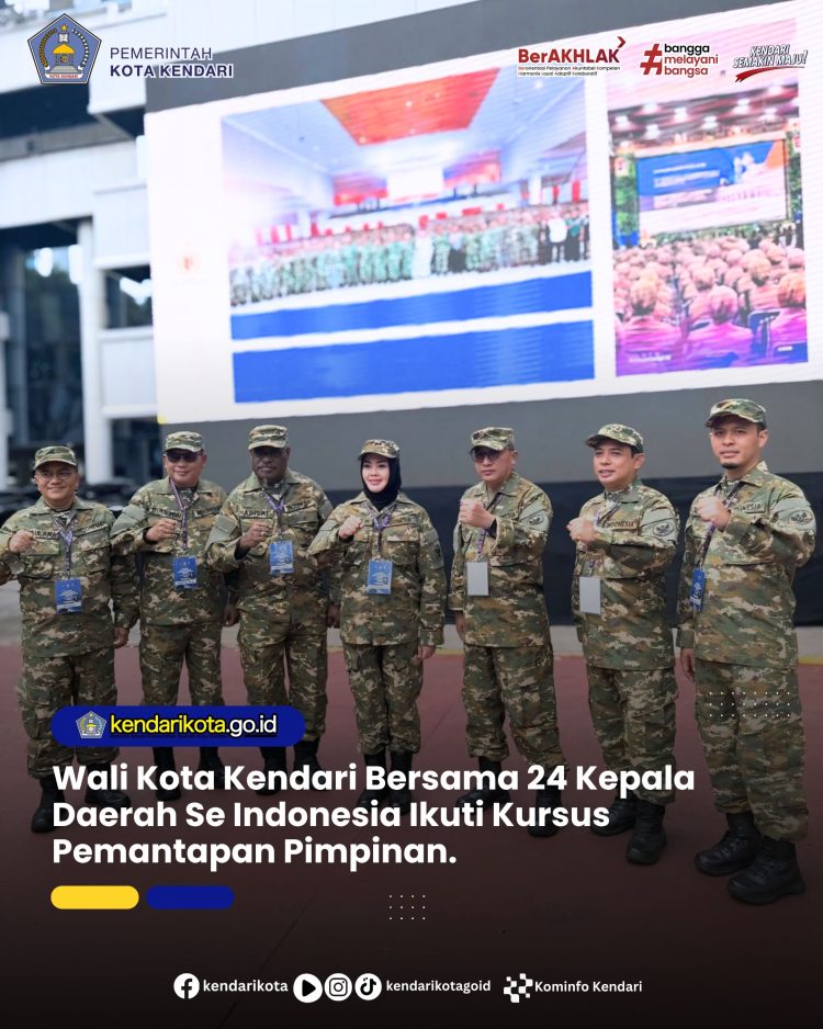 Wali Kota Kendari Bersama 24 Kepala Daerah se Indonesia Ikuti Kursus Pemantapan Pimpinan.