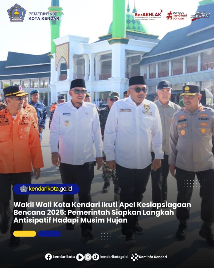 Wakil Wali Kota Kendari Ikuti Apel Kesiapsiagaan Bencana 2025: Pemerintah Siapkan Langkah Antisipatif Hadapi Musim Hujan