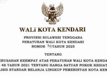 PERATURAN WALI KOTA KENDARI TENTANG ANALISIS STANDAR BELANJA LINGKUP PEMERINTAH KOTA KENDARI