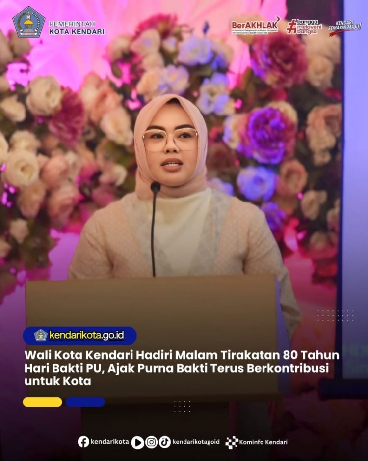 Wali Kota Kendari Hadiri Malam Tirakatan 80 Tahun Hari Bakti PU, Ajak Purna Bakti Terus Berkontribusi untuk Kota