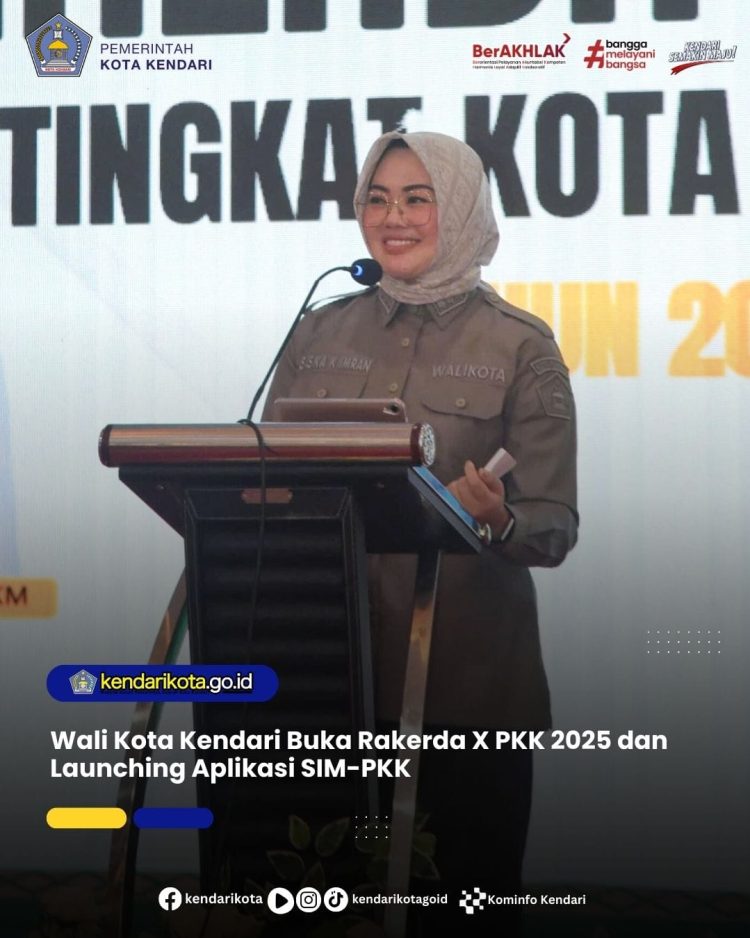 Wali Kota Kendari Buka Rakerda X PKK 2025 dan Launching Aplikasi SIM-PKK