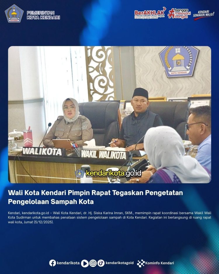 Wali Kota Kendari Pimpin Rapat Tegaskan Pengetatan Pengelolaan Sampah Kota