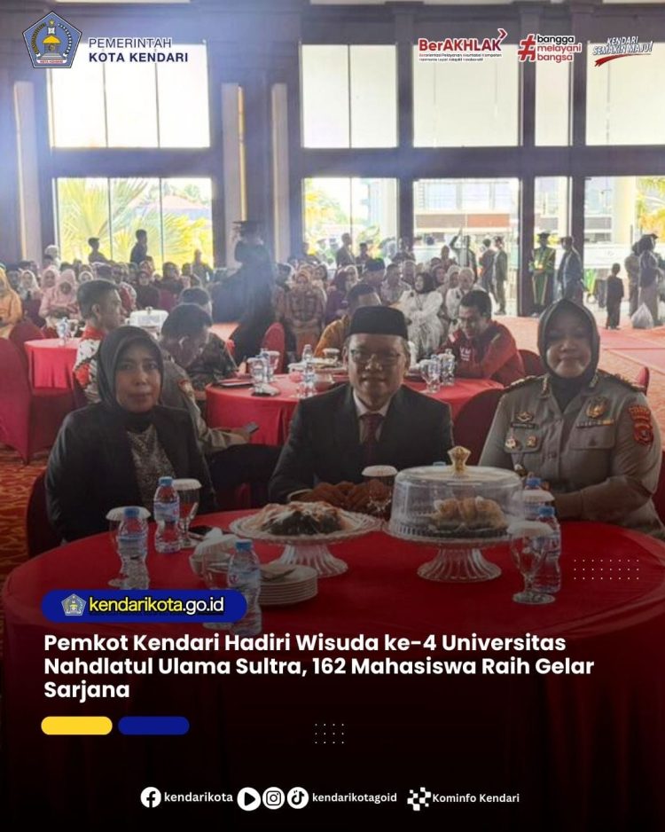 Pemkot Kendari Hadiri Wisuda ke-4 Universitas Nahdlatul Ulama Sultra, 162 Mahasiswa Raih Gelar Sarjana