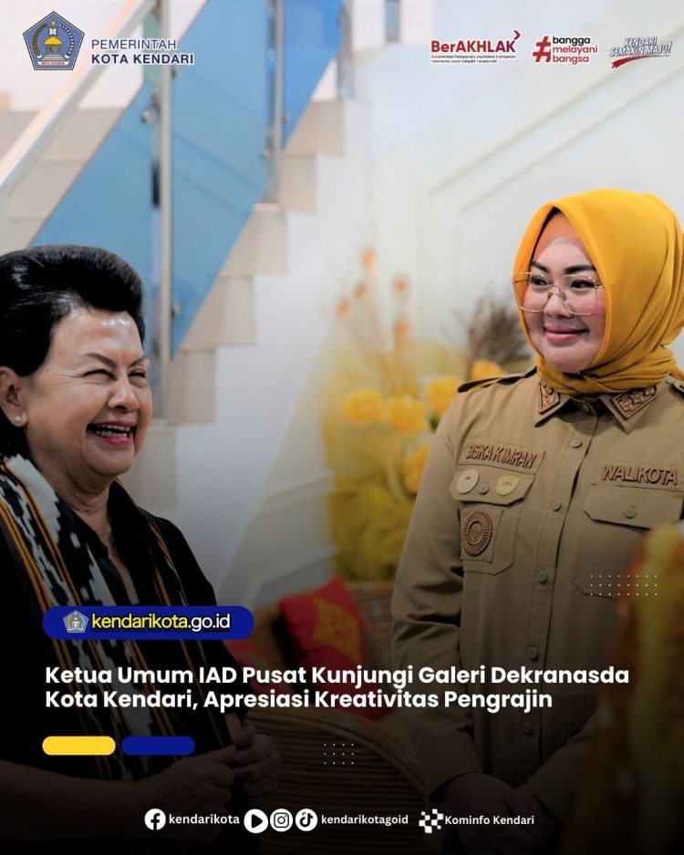 Ketua Umum IAD Pusat Kunjungi Galeri Dekranasda Kota Kendari, Apresiasi Kreativitas Pengrajin