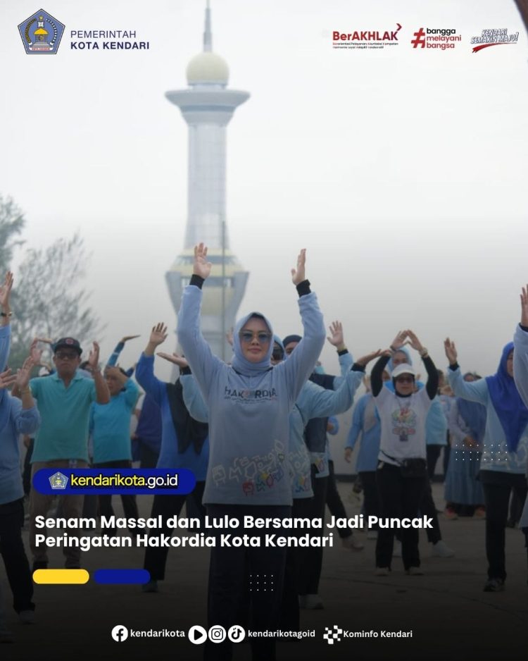 Senam Massal dan Lulo Bersama Jadi Puncak Peringatan Hakordia Kota Kendari