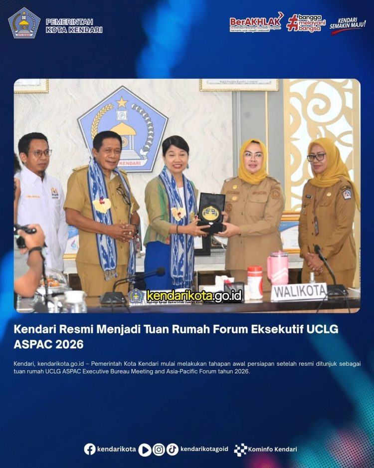 Kendari Resmi Menjadi Tuan Rumah Forum Eksekutif UCLG ASPAC 2026