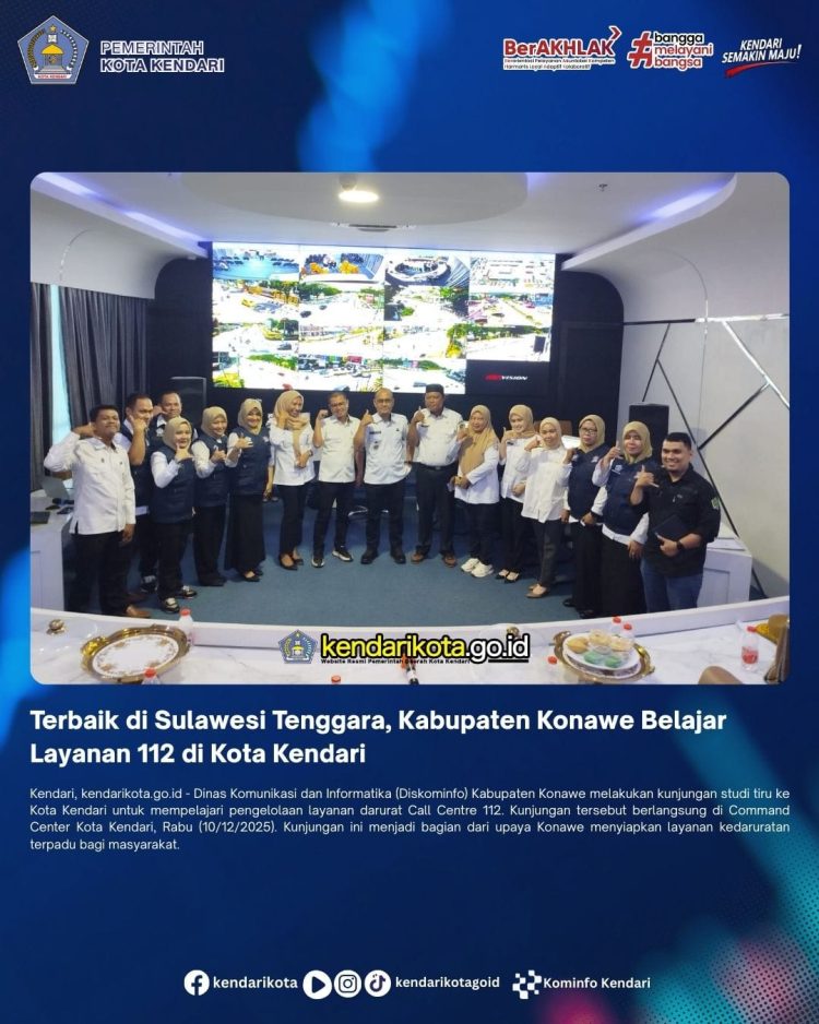 Terbaik di Sulawesi Tenggara, Kabupaten Konawe Belajar Layanan 112 di Kota Kendari