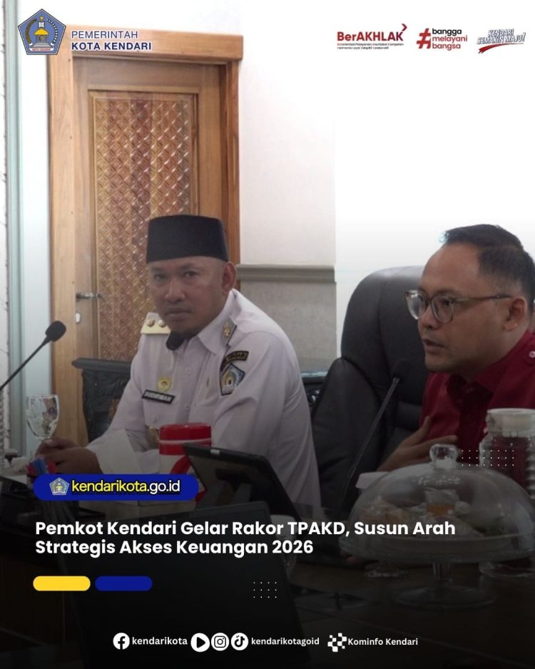 Pemkot Kendari Gelar Rakor TPAKD, Susun Arah Strategis Akses Keuangan 2026