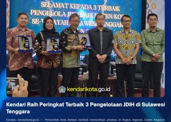 Kendari Raih Peringkat Terbaik 3 Pengelolaan JDIH di Sulawesi Tenggara