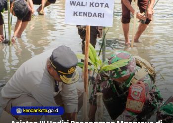 Asisten III Hadiri Penanaman Mangrove di Kelurahan Purirano