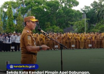 Sekda Kota Kendari Pimpin Apel Gabungan, Tekankan Disiplin, Penampilan, dan Integritas ASN