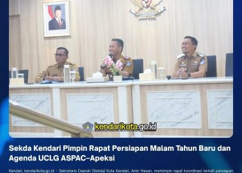 Sekda Kendari Pimpin Rapat Persiapan Malam Tahun Baru dan Agenda UCLG ASPAC–Apeksi