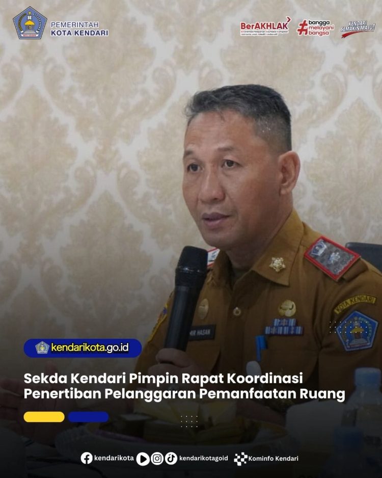 Sekda Kendari Pimpin Rapat Koordinasi Penertiban Pelanggaran Pemanfaatan Ruang