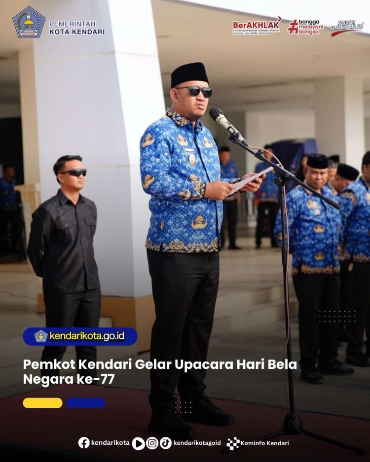 Pemkot Kendari Gelar Upacara Hari Bela Negara ke-77