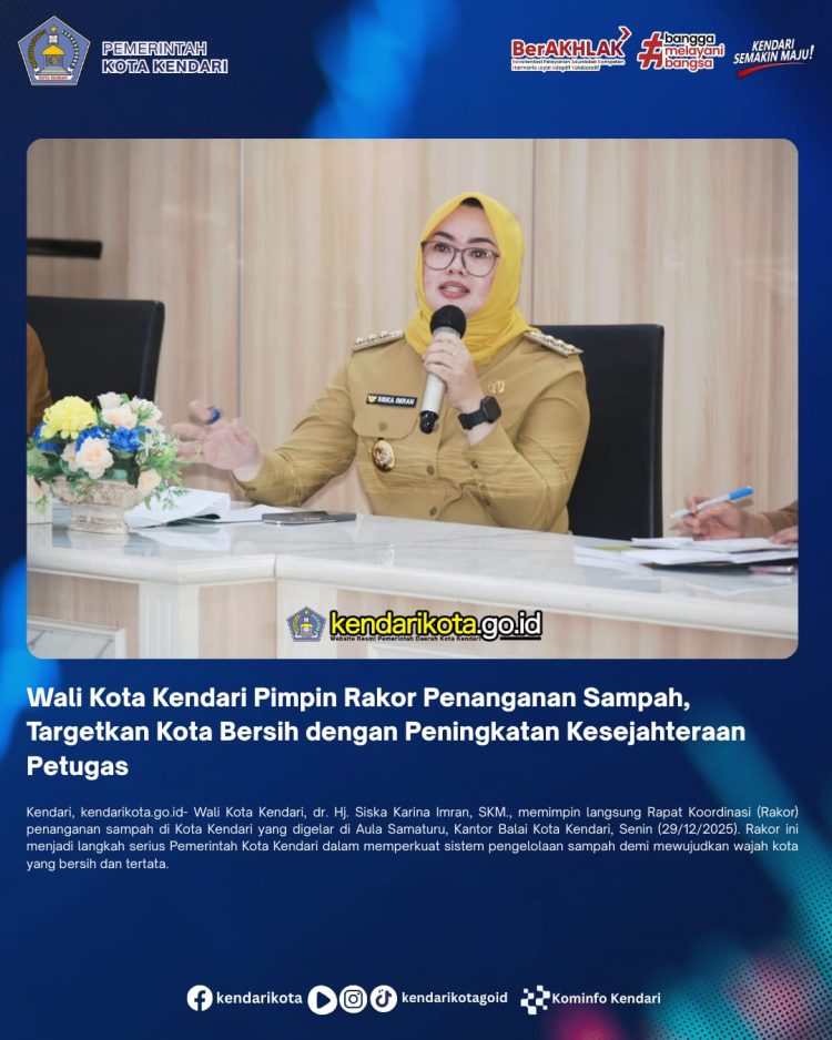 Wali Kota Kendari Pimpin Rakor Penanganan Sampah, Targetkan Kota Bersih dengan Peningkatan Kesejahteraan Petugas
