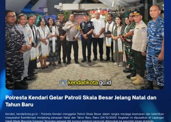 Polresta Kendari Gelar Patroli Skala Besar Jelang Natal dan Tahun Baru