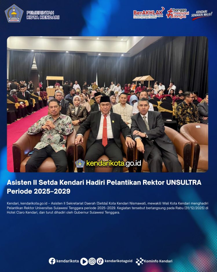 Asisten II Setda Kendari Hadiri Pelantikan Rektor UNSULTRA Periode 2025–2029