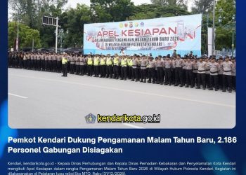 Pemkot Kendari Dukung Pengamanan Malam Tahun Baru, 2.186 Personel Gabungan Disiagakan
