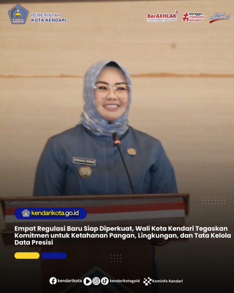 Empat Regulasi Baru Siap Diperkuat, Wali Kota Kendari Tegaskan Komitmen untuk Ketahanan Pangan, Lingkungan, dan Tata Kelola Data Presisi
