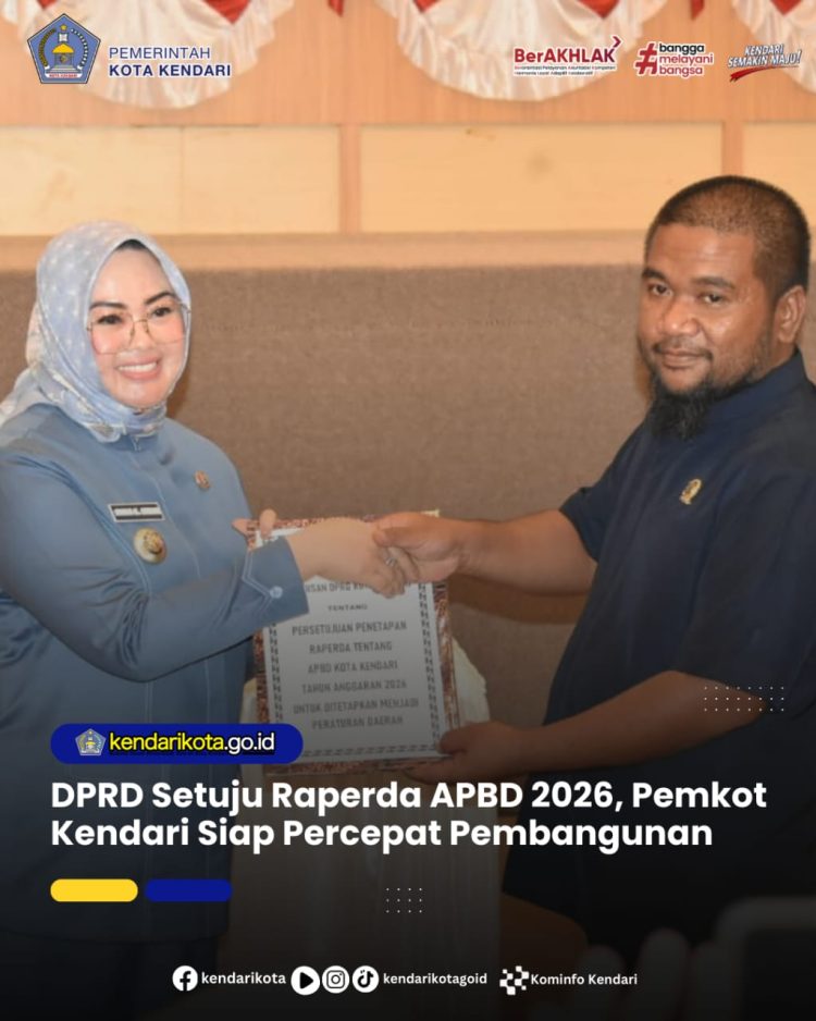 DPRD Setuju Raperda APBD 2026, Pemkot Kendari Siap Percepat Pembangunan