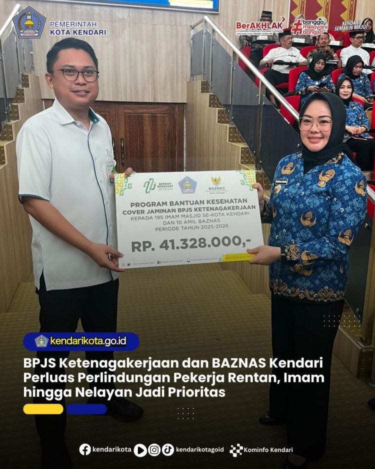 BPJS Ketenagakerjaan dan BAZNAS Kendari Perluas Perlindungan Pekerja Rentan, Imam hingga Nelayan Jadi Prioritas